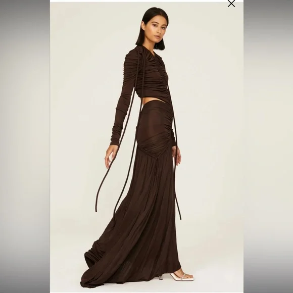 $1,690 Proenza Schouler Cinched Cutout Maxi Dress - Picture 3 of 8
